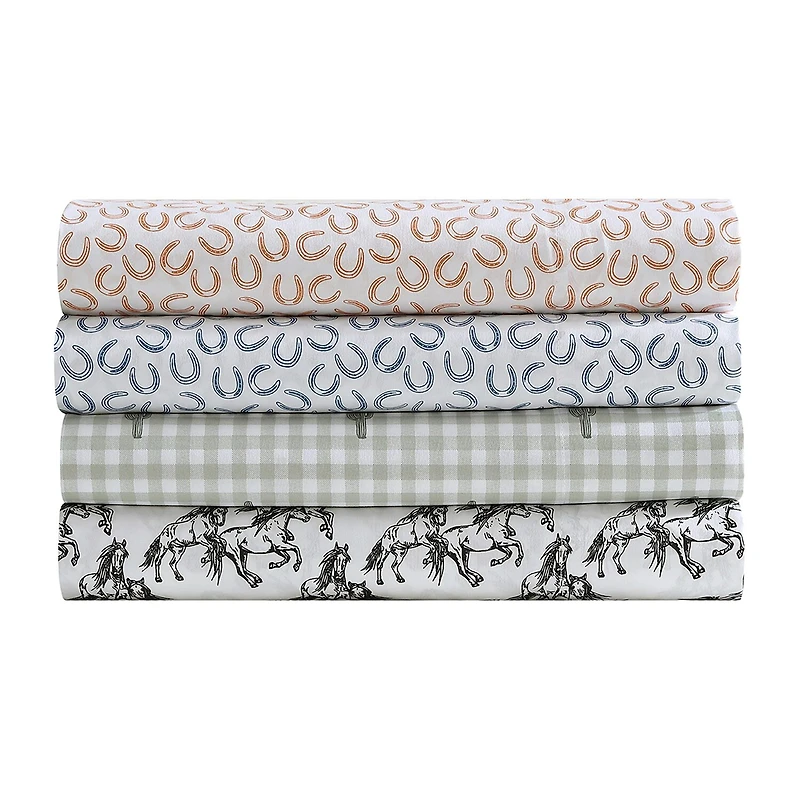 Wrangler Cactus Gingham Sheet Set