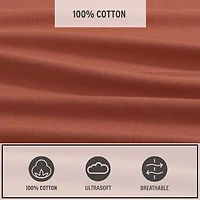 Eddie Bauer Solid Peached Percale Sheet Set