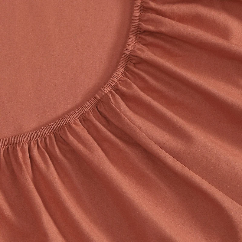 Eddie Bauer Solid Peached Percale Sheet Set