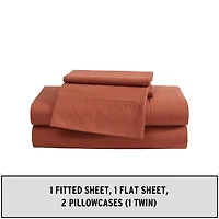 Eddie Bauer Solid Peached Percale Sheet Set