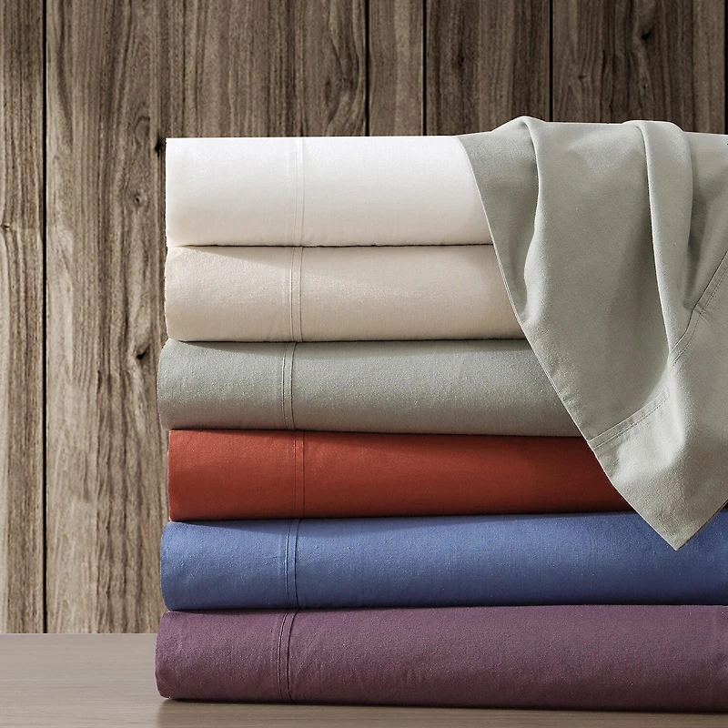 Eddie Bauer Solid Peached Percale Sheet Set