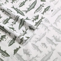Eddie Bauer Wes Fish Face Sheet Set