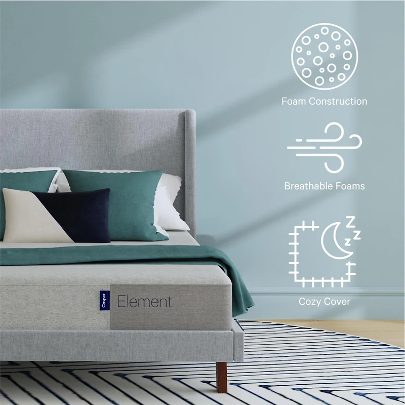 The Casper Element 10" Memory Foam Medium - Mattress a Box
