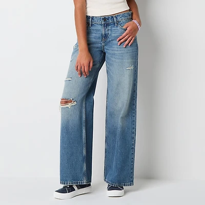 Arizona Womens Juniors Low Rise Baggy Fit Jean