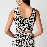 Bold Elements Womens U Neck Sleeveless Cheetah Pullover Sweater