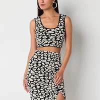 Bold Elements Womens U Neck Sleeveless Cheetah Pullover Sweater