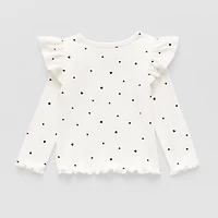Okie Dokie Baby Girls Round Neck Long Sleeve T-Shirt
