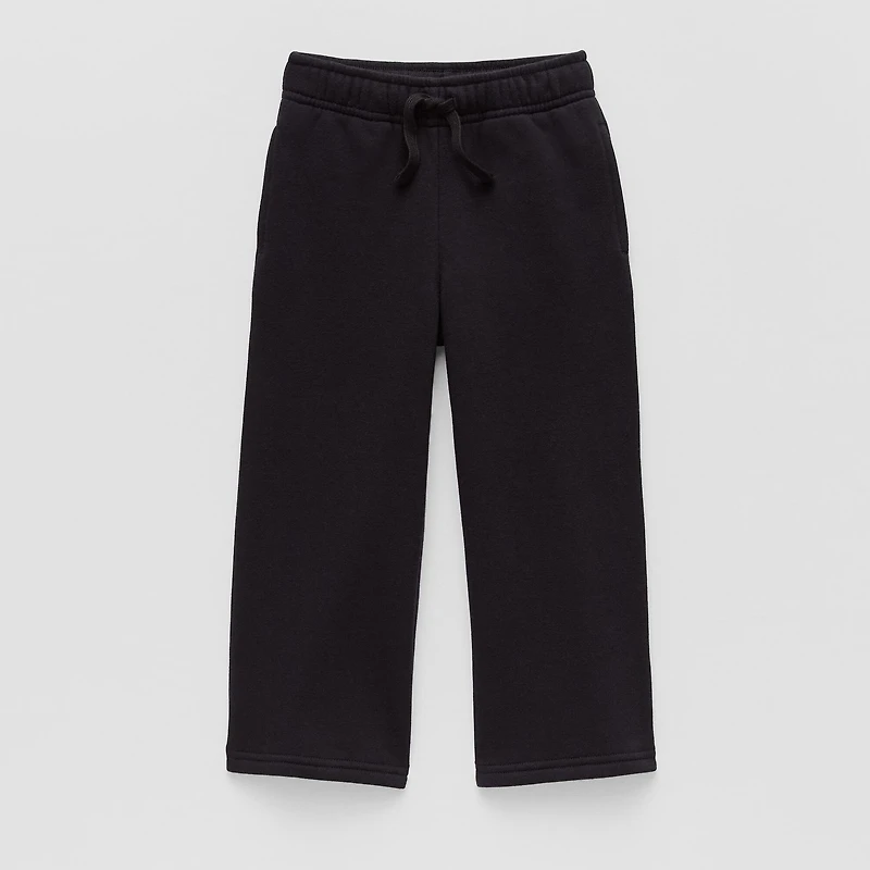 Okie Dokie Toddler & Little Unisex Wide Leg Regular Fit Fleece Pull-On Pant