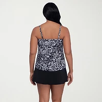 Trimshaper Womens Paisley Tankini Swimsuit Top