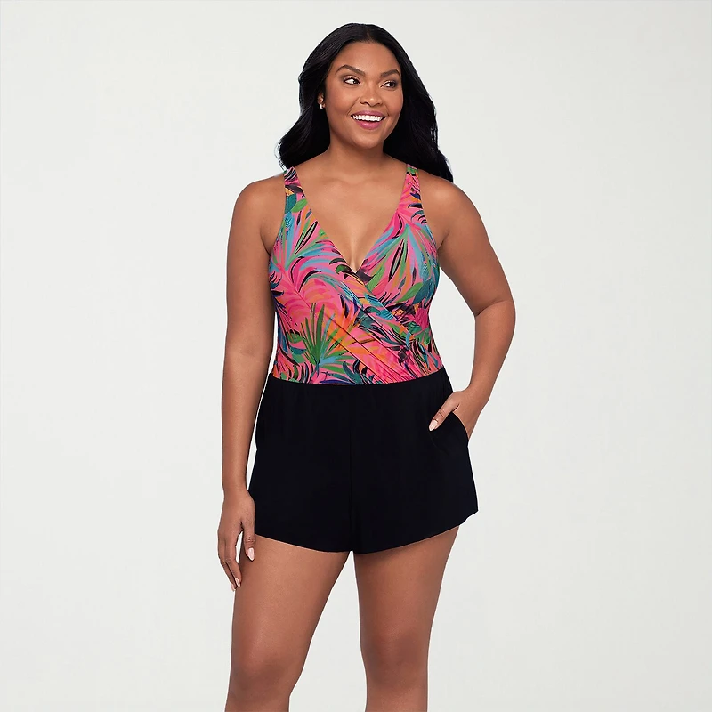 Trimshaper Womens Swim Romper