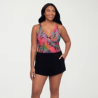 Trimshaper Womens Swim Romper