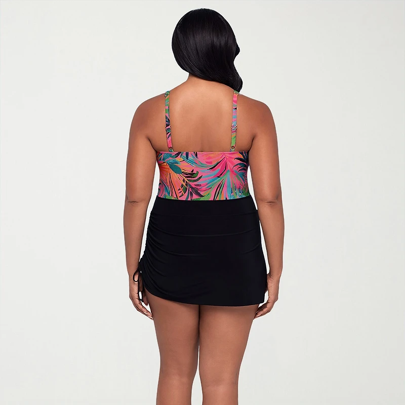 Trimshaper Womens Leaf Swim Dress