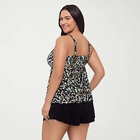 Trimshaper Womens Animal Tankini Swimsuit Top