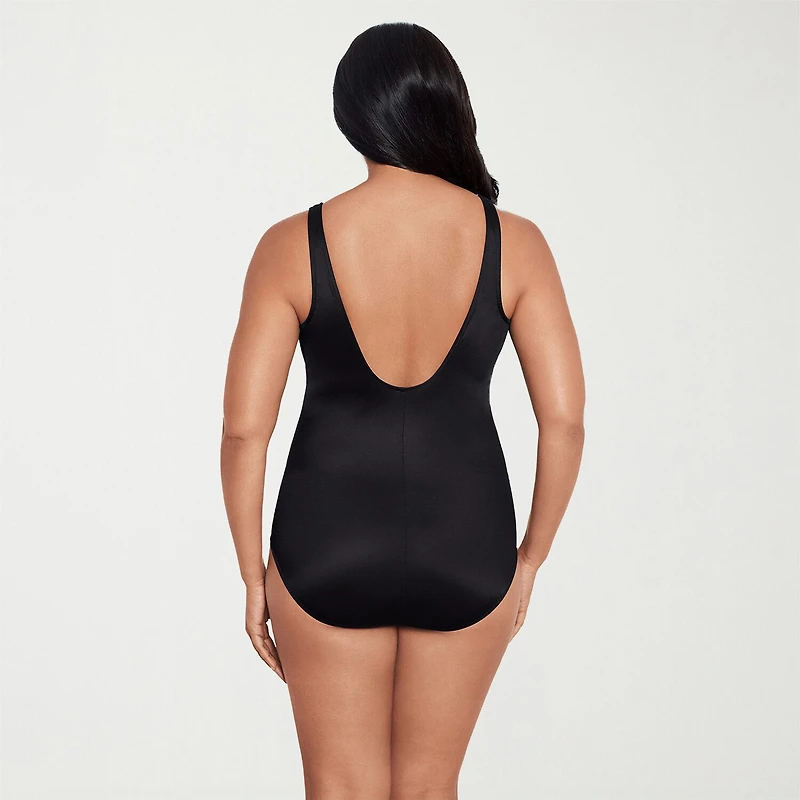 Trimshaper Womens Animal Moderate Coverage One Piece Swimsuit