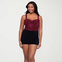 Trimshaper Womens Diamond Swim Dress