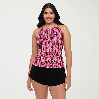 Trimshaper Womens Tie Dye Tankini Swimsuit Top