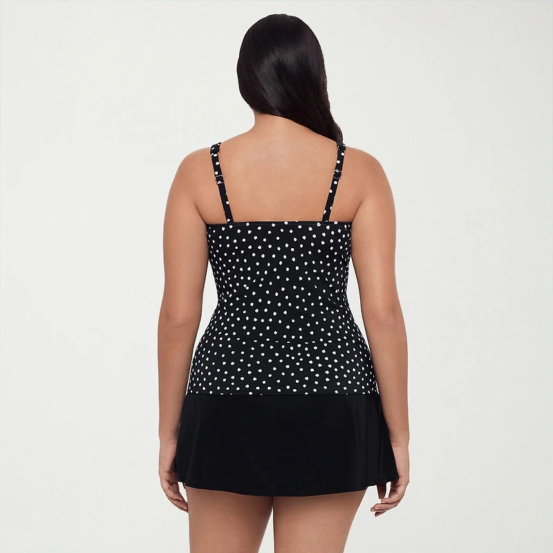 Trimshaper Womens Dots Tankini Swimsuit Top