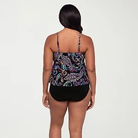 Trimshaper Womens Paisley Tankini Swimsuit Top
