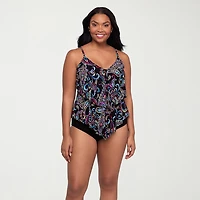 Trimshaper Womens Paisley Tankini Swimsuit Top
