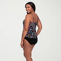 Trimshaper Womens Paisley Tankini Swimsuit Top