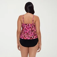 Trimshaper Womens Tie Dye Tankini Swimsuit Top