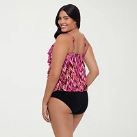 Trimshaper Womens Tie Dye Tankini Swimsuit Top