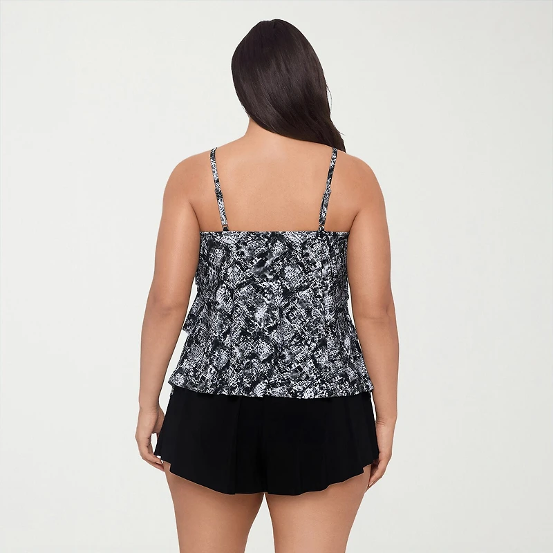 Trimshaper Womens Animal Plus Tankini Swimsuit Top