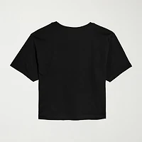 Womens Juniors Crew Neck Short Sleeve Regular Fit Graphic T-Shirt