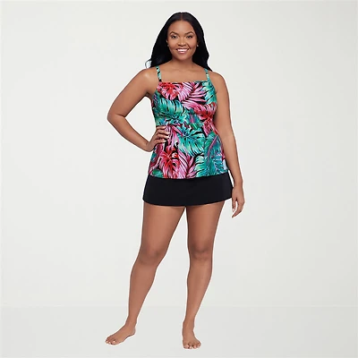 Trimshaper Womens Leaf Tankini Swimsuit Top