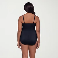 Trimshaper Womens Floral Moderate Coverage One Piece Swimsuit