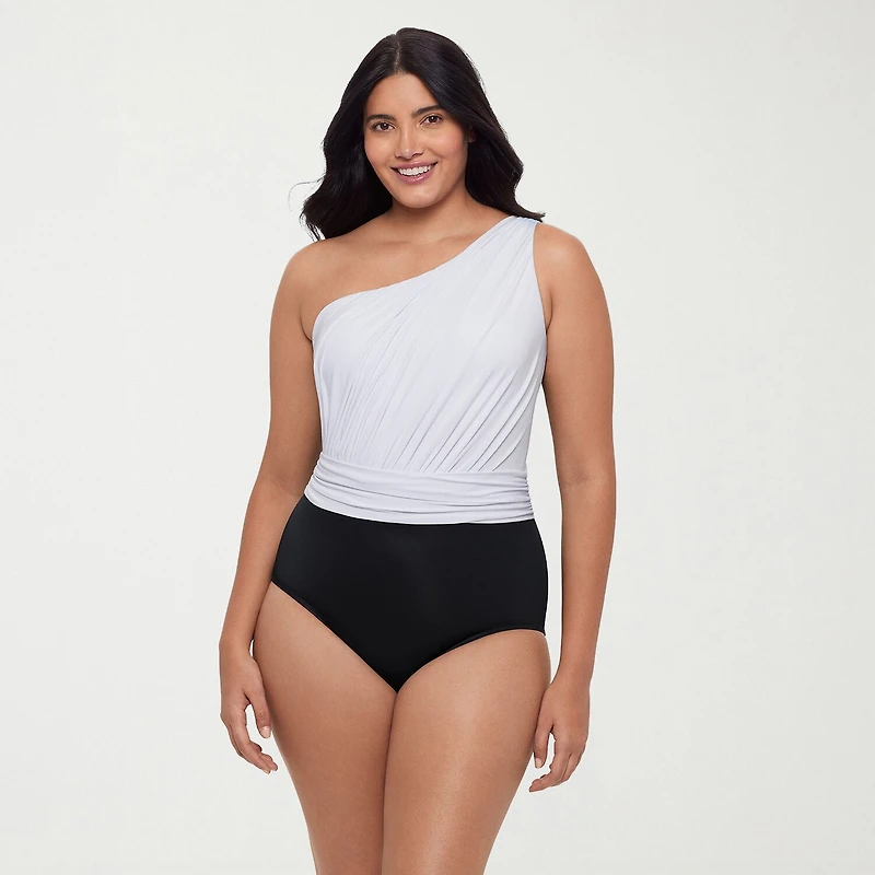 Trimshaper Womens Moderate Coverage One Piece Swimsuit