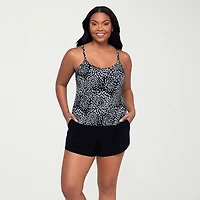 Trimshaper Womens Floral Moderate Coverage One Piece Swimsuit