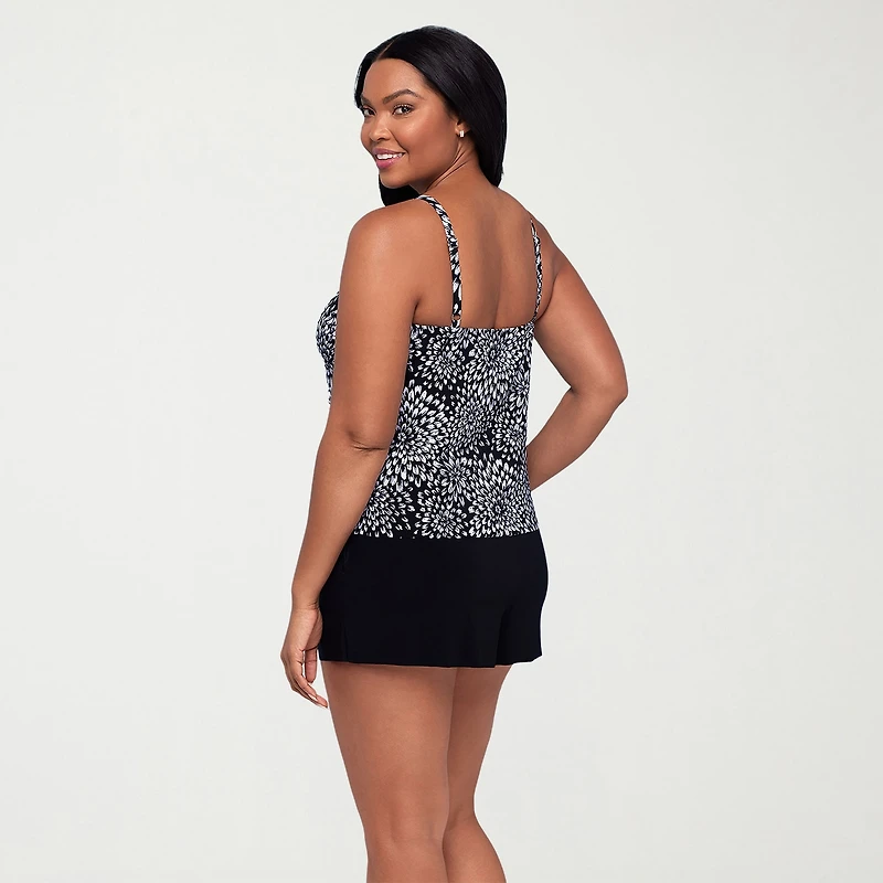 Trimshaper Womens Floral Moderate Coverage One Piece Swimsuit
