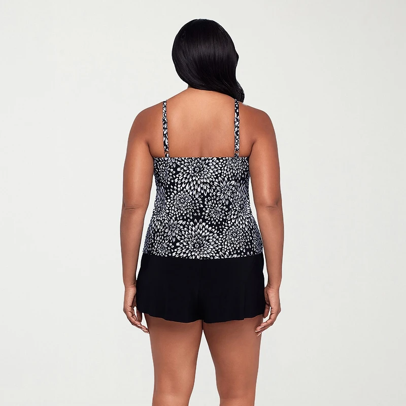 Trimshaper Womens Floral Moderate Coverage One Piece Swimsuit