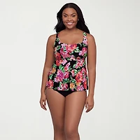 Trimshaper Womens Floral Tankini Swimsuit Top