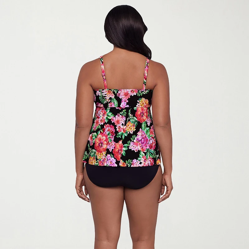 Trimshaper Womens Floral Tankini Swimsuit Top
