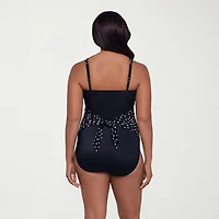 Trimshaper Womens Dots Full Coverage One Piece Swimsuit