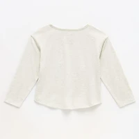 Okie Dokie Toddler & Little Girls Round Neck Long Sleeve Applique T-Shirt