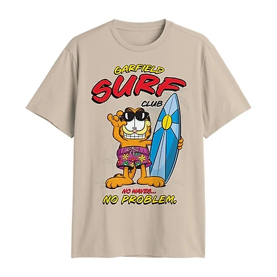 Novelty Mens Crew Neck Short Sleeve Classic Fit Garfield Big and Tall Graphic T-Shirt