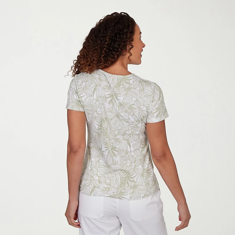 Hearts Of Palm Womens V Neck Short Sleeve T-Shirt