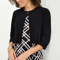 Danny & Nicole Womens Midi Geometric Jacket Dress