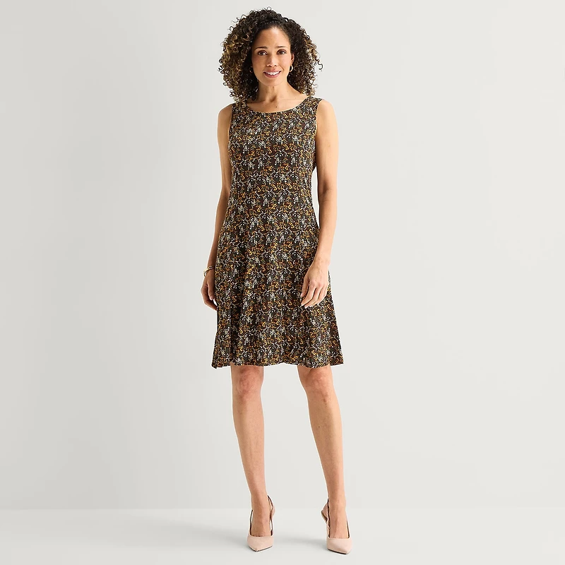 Perceptions Womens Floral Jacket Dress