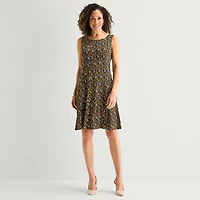Perceptions Womens Floral Jacket Dress