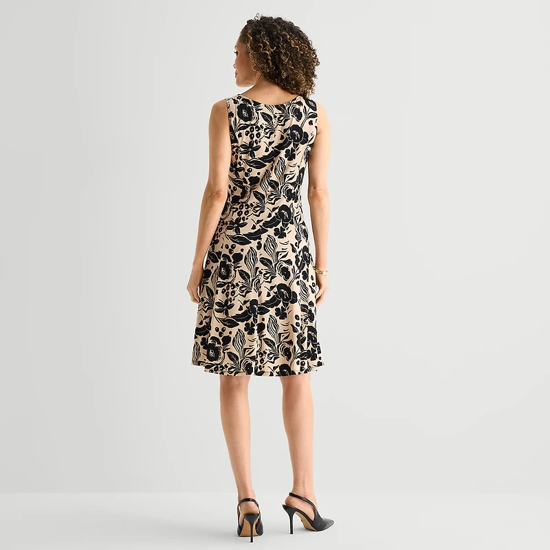 Perceptions Womens Floral Jacket Dress