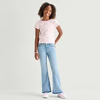 Thereabouts Little & Big Kid Girls Adjustable Waist Low Rise Flare Leg Jean