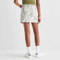 Thereabouts Little & Big Kid Girls Mid Rise Adjustable Waist Midi Denim Skirt