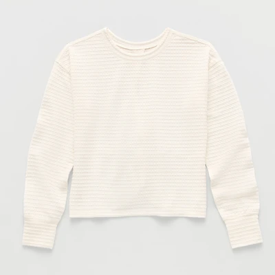 Xersion Little & Big Kid Girls Crew Neck Long Sleeve Active T-Shirt