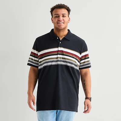mutual weave Big and Tall Mens Relaxed Fit Short Sleeve Polo Shirt