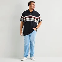 mutual weave Big and Tall Mens Relaxed Fit Short Sleeve Polo Shirt