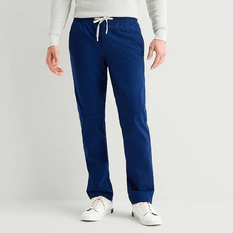 St. John's Bay Lightweight Pull On Mens Straight Fit Flat Front Pant